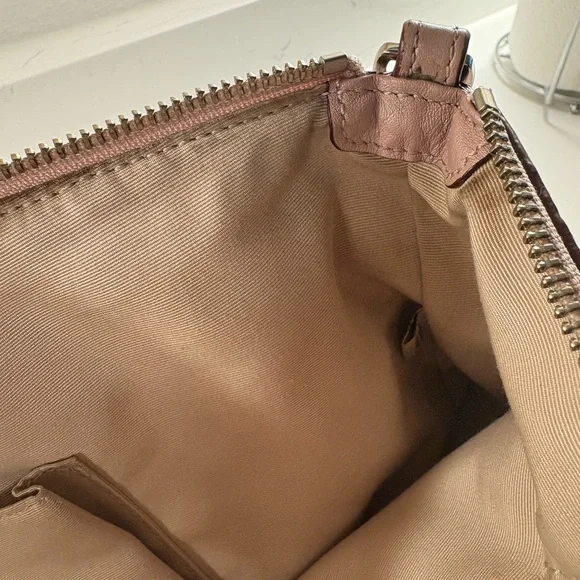 Coach Pink Tote Bag with Metallic Hardware - Picture 15 of 17